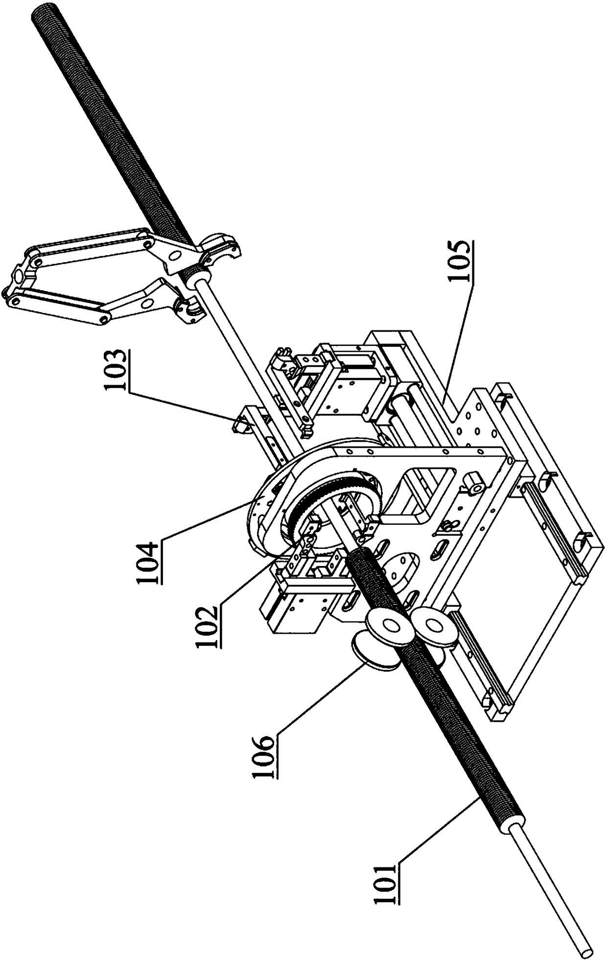 Sausage casing cutting device, sausage casing sleeve shrinkage machine and sausage casing cutting method