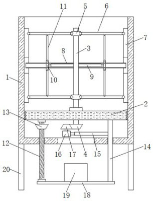 Stirring device for producing fine breadcrumbs