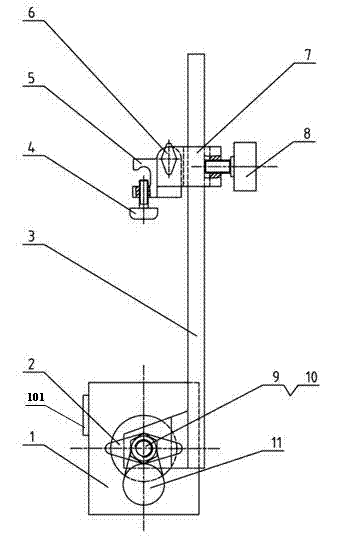 Gas cutting guiding device