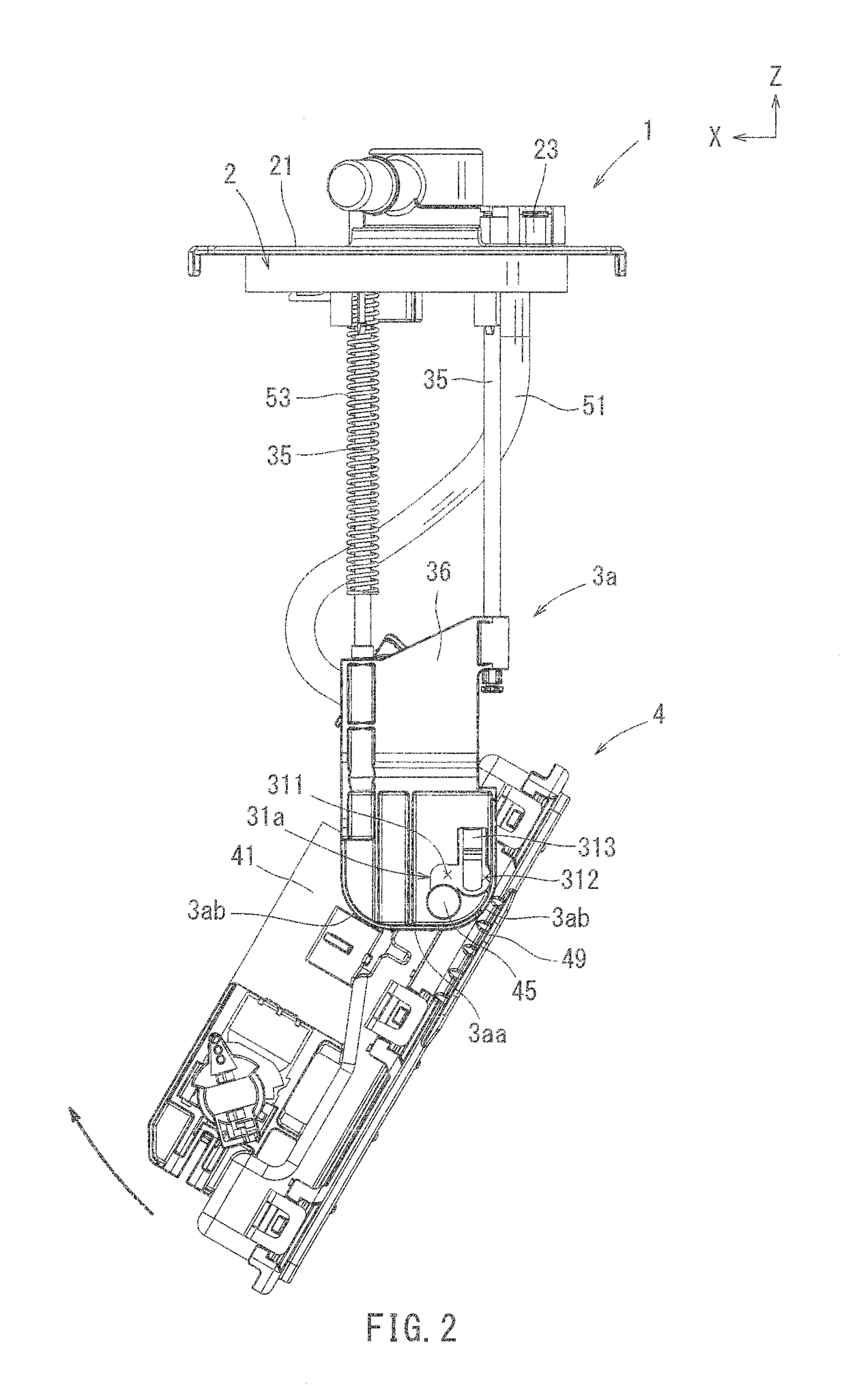 In tank fuel pump mounting arrangement