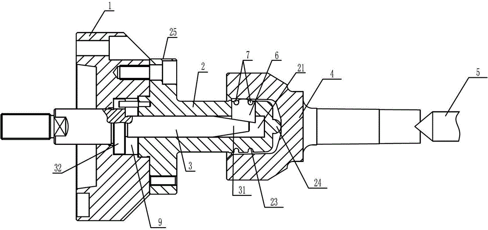 A constant velocity universal joint bell-shaped shell inner support fixture