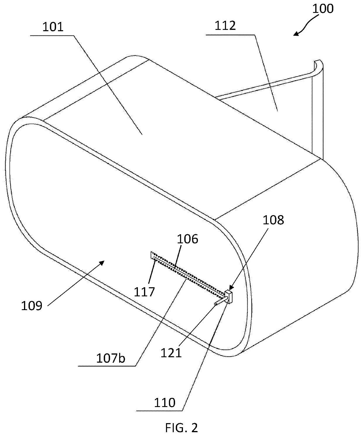 Furniture item with concealed power line