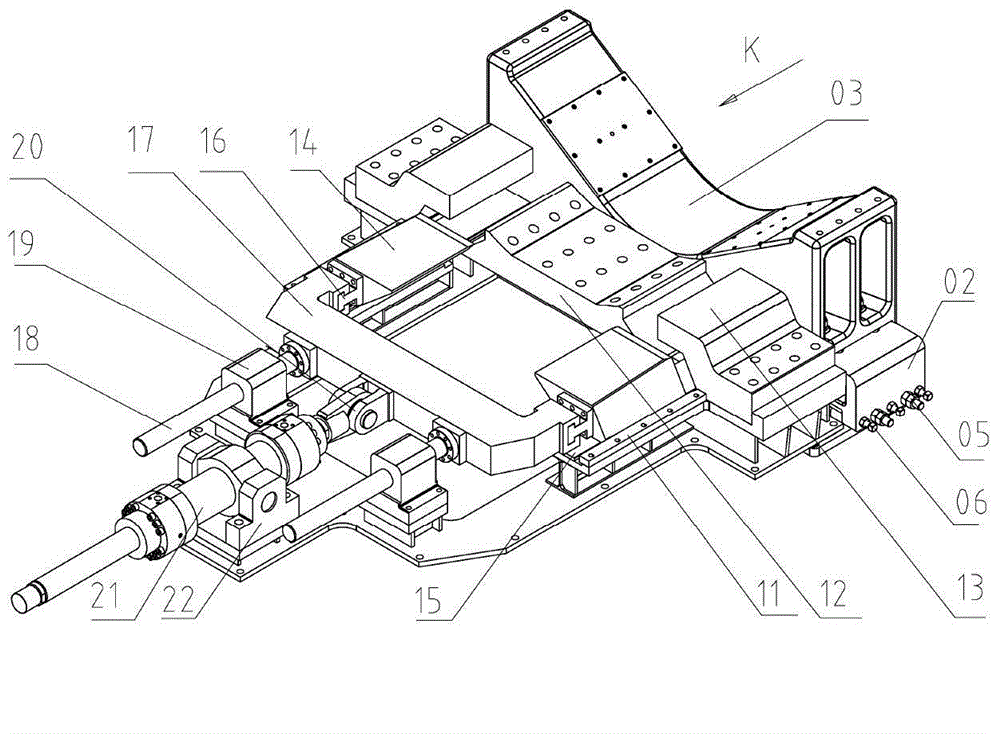 Horizontal positioning device for rotation electrode extruding machine