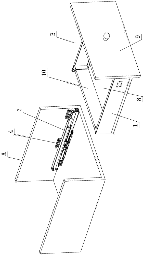 Solid connection structure between furniture drawers and slide rails