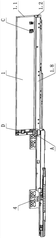 Solid connection structure between furniture drawers and slide rails