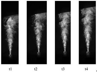 A method for measuring the dispersion of pollutants by means of a plif measurement system in wind-induced flow tests