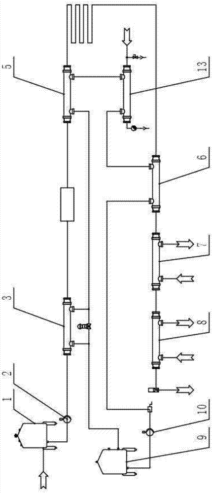 Tube-type UHT high heat recovery rate hot water heat exchange system