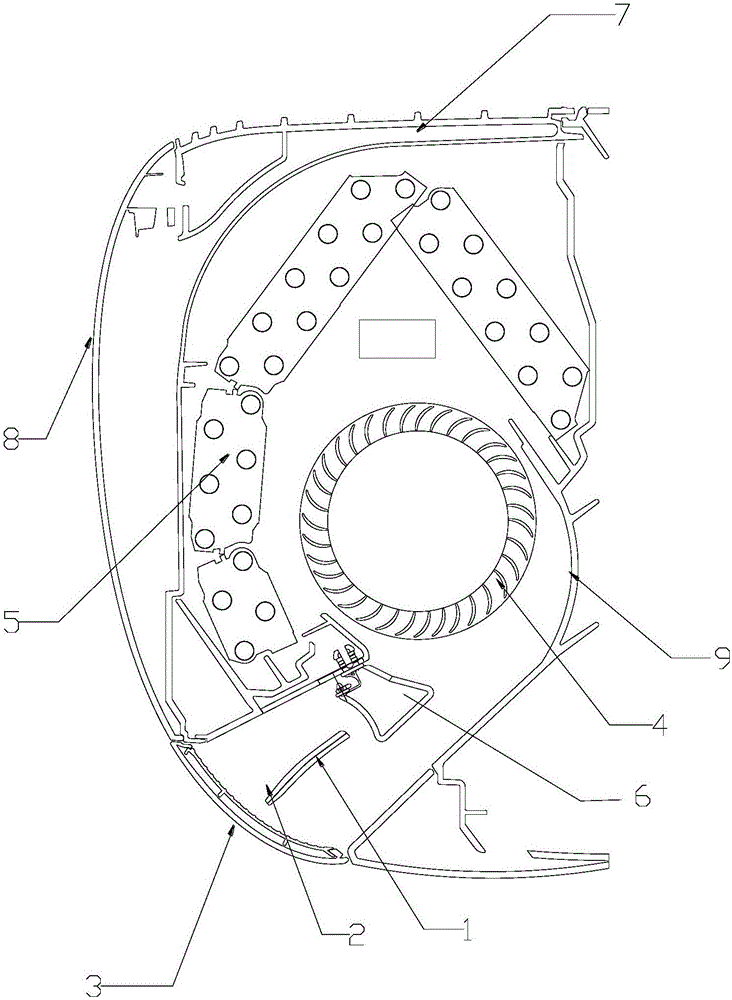 Heating air conditioner inner unit as well as air deflector structure and air deflection control method thereof