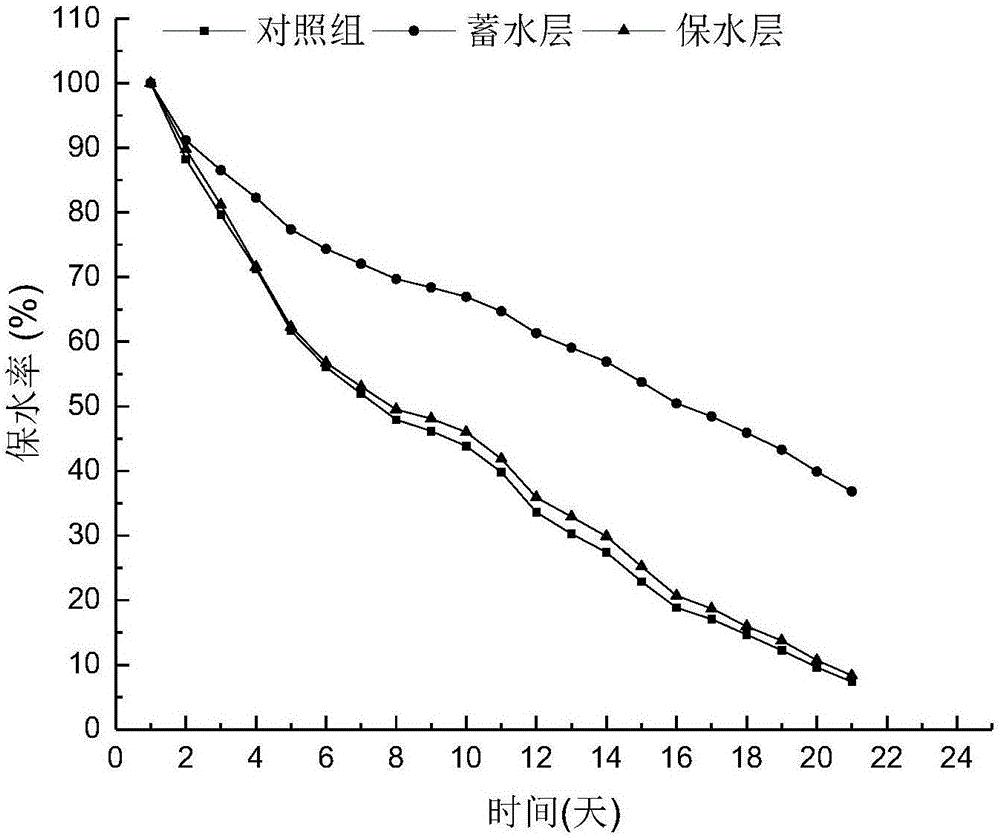 Sponge soil structure with high water retaining and water storage properties