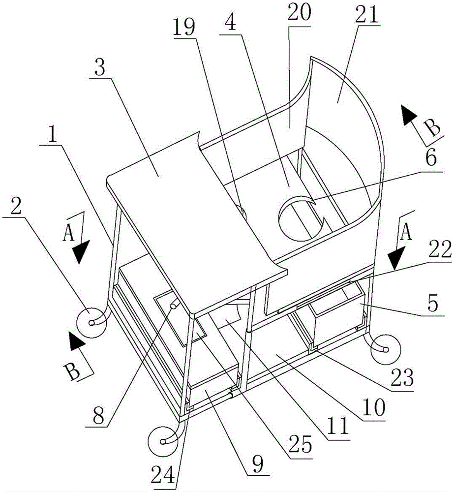 Stroller with stool storage function