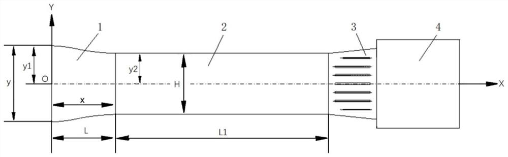 Transition profile calculation method for variable cross-section shape high-speed wind tunnel test section