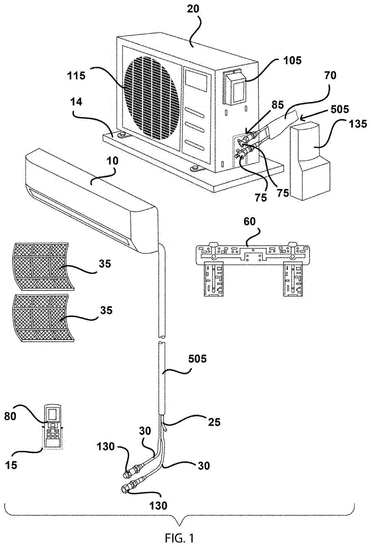 Apparatus and process for amateur ductless HVAC installation