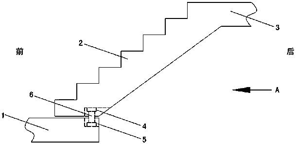 Reinforced concrete stairway anti-seismic reinforcing structure and transforming method thereof