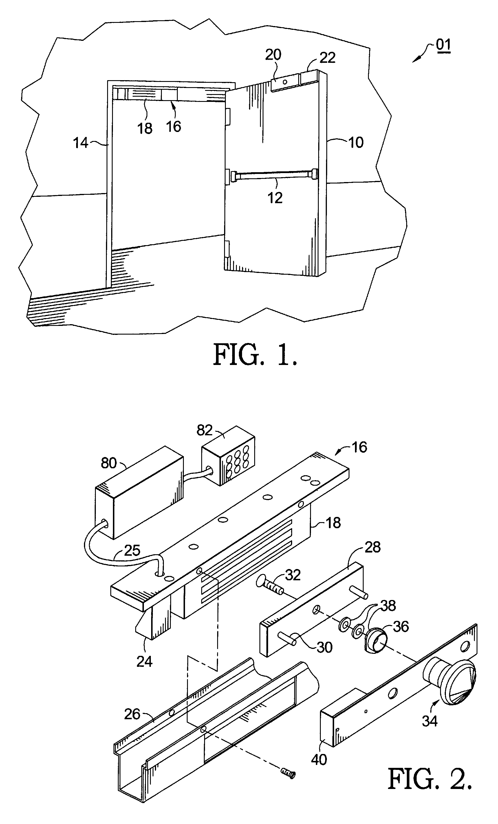 Electromagnetic lock having distance-sensing monitoring system