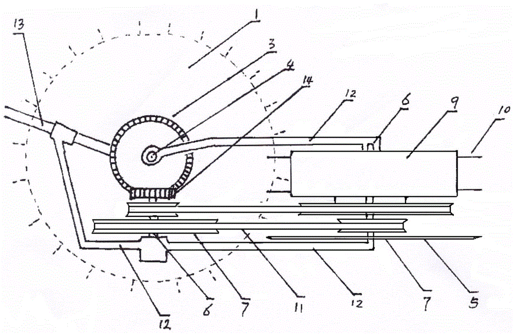 Hand-push type straw crop harvester