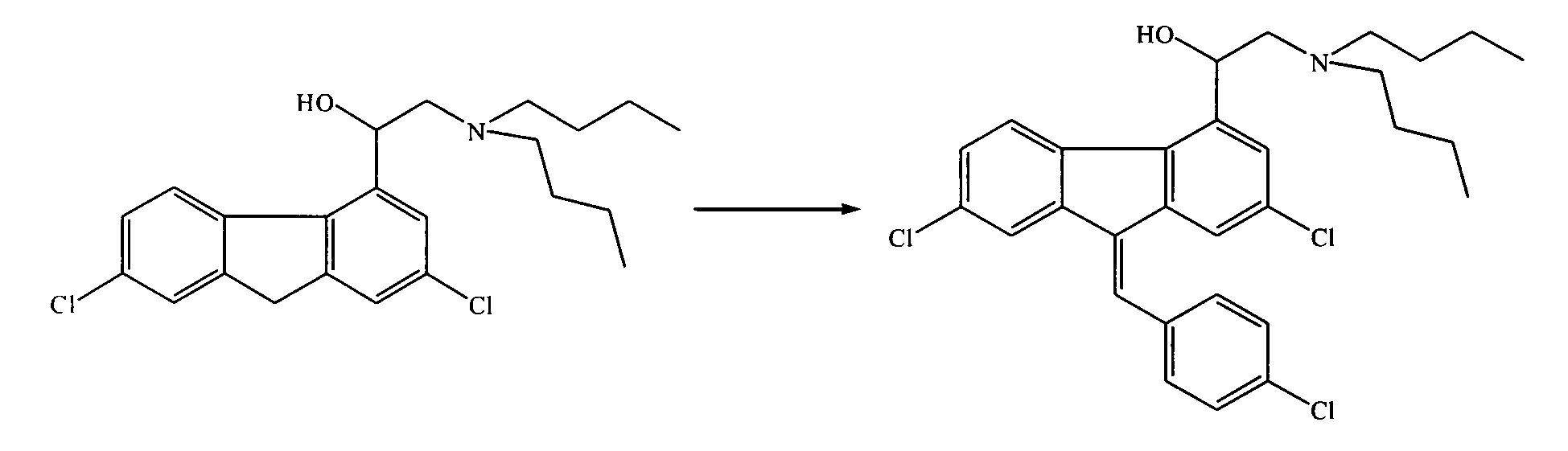 One-step green synthesis process of antimalarial raw material benflumetol