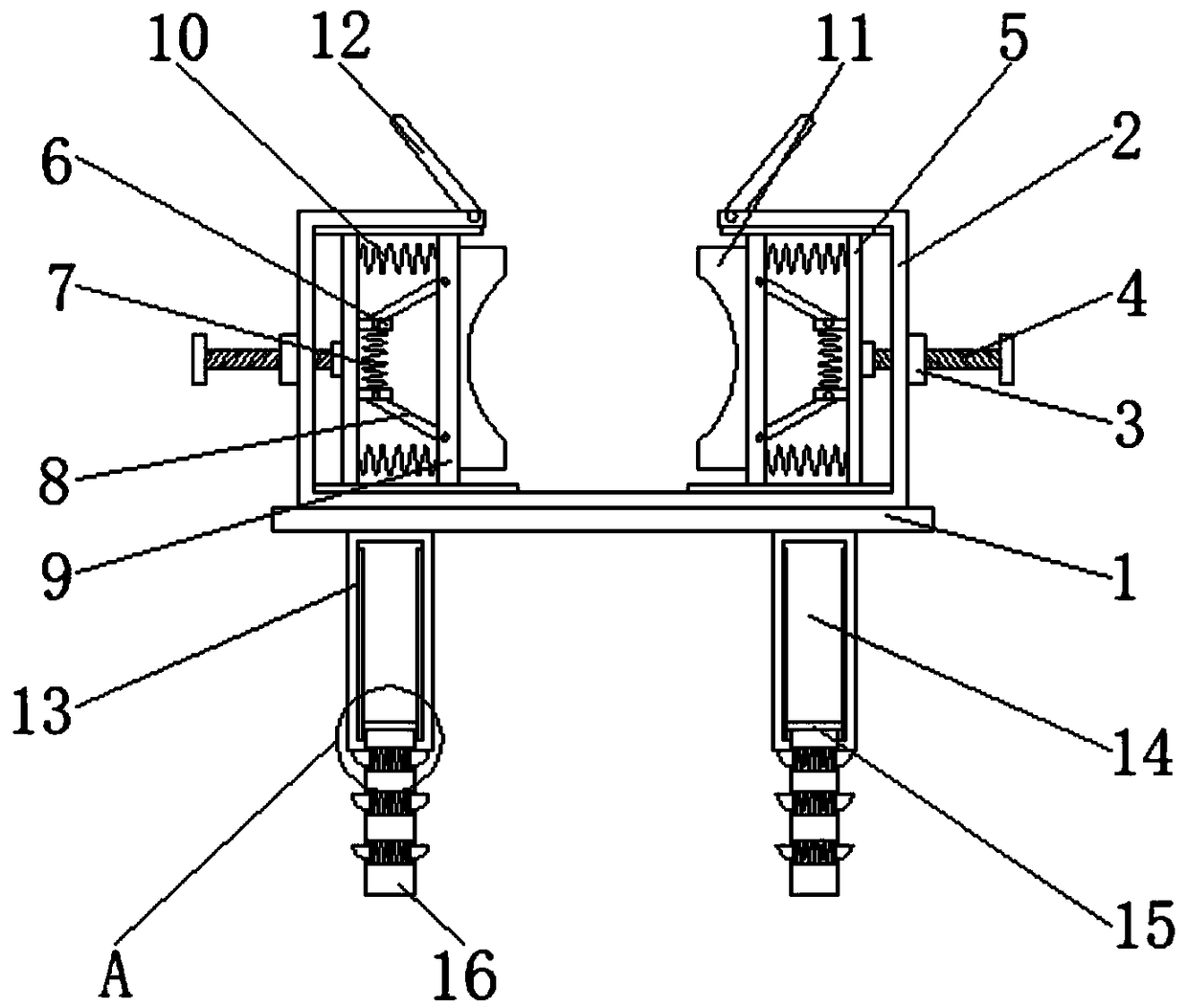 Motor fixed base with protection performance