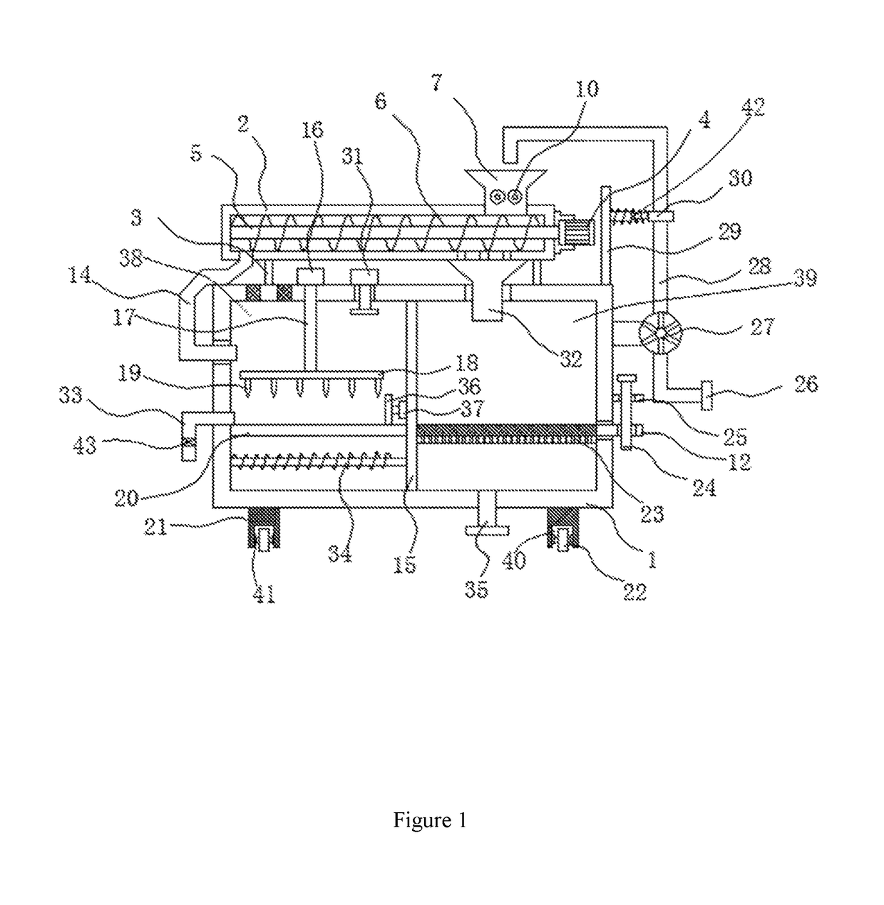 Device for separating water from sludge