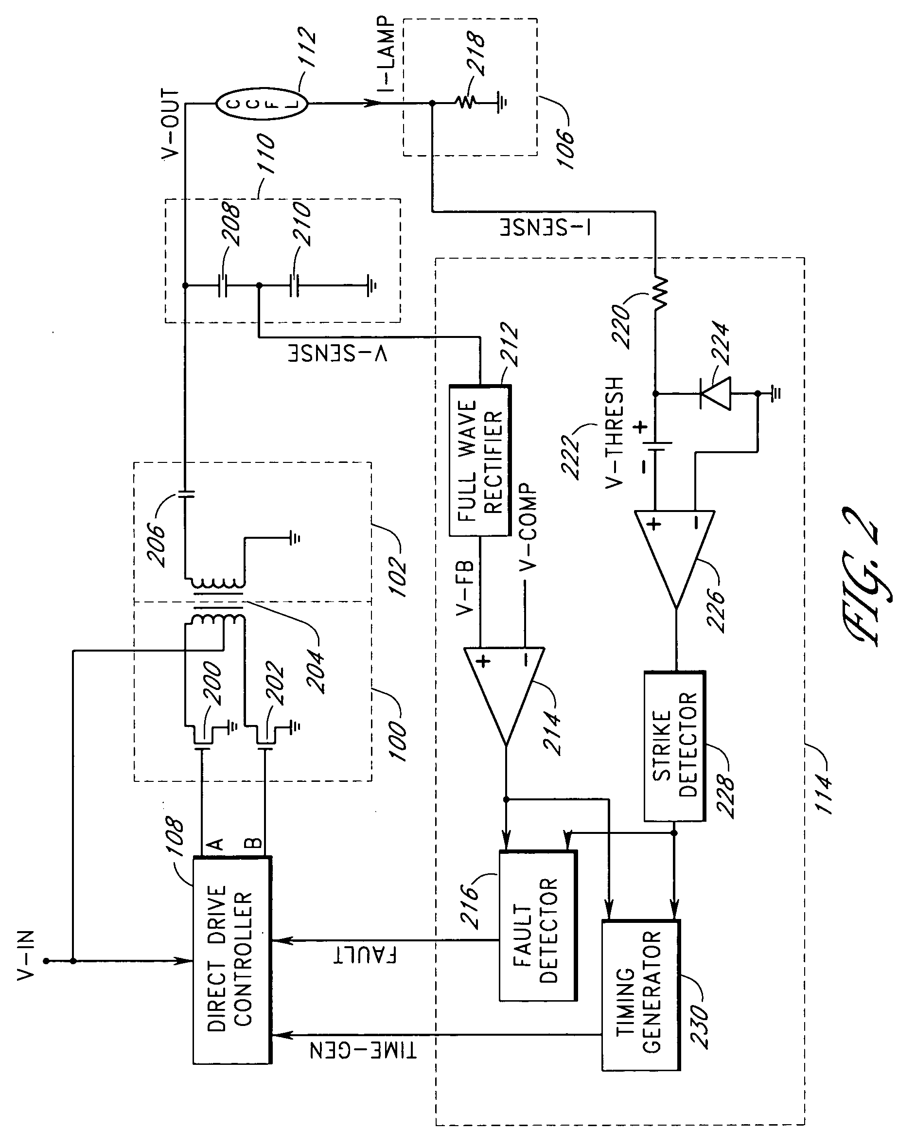 Apparatus and method for striking a fluorescent lamp