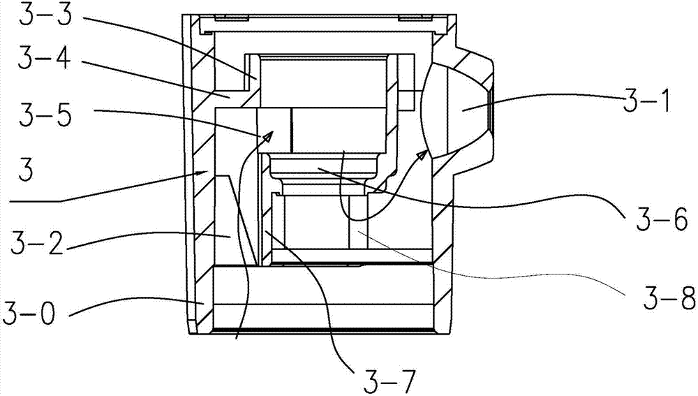 Waterway connecting structure and large flow rate waterway assembly