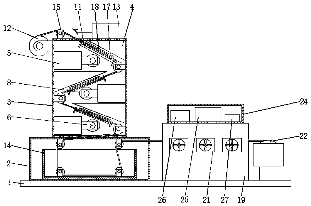 Integrated cleaning and drying equipment for textile cloth and working process thereof