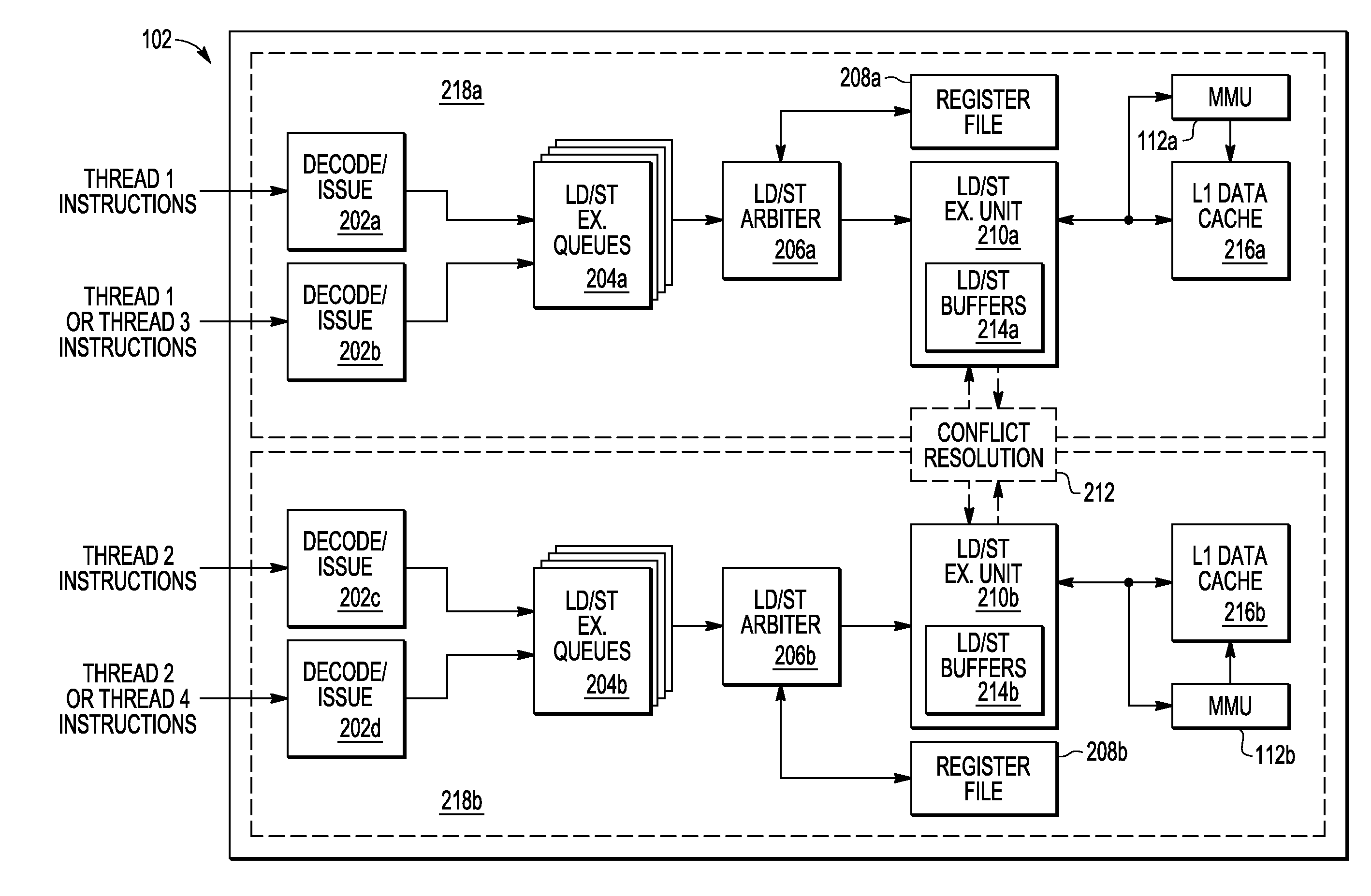 Systems and methods for configuring load/store execution units