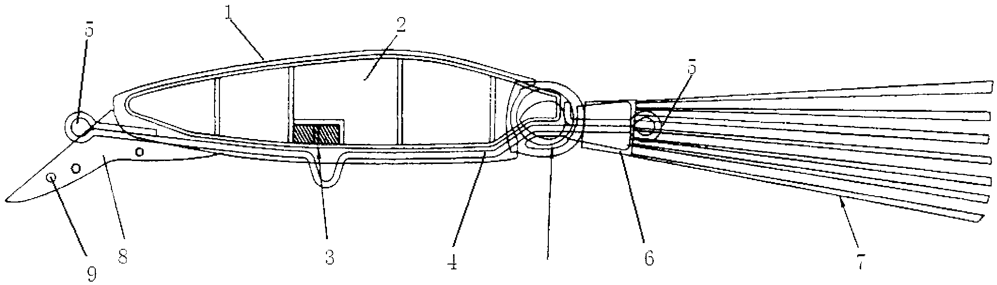 Artificial fish bait having movable flexible tail