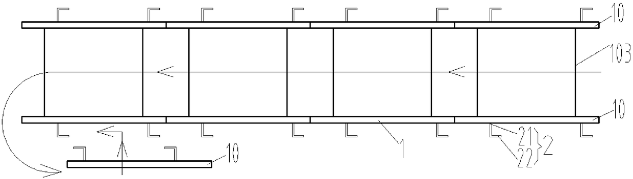 Construction method for mutually-buckled underground pipe gallery