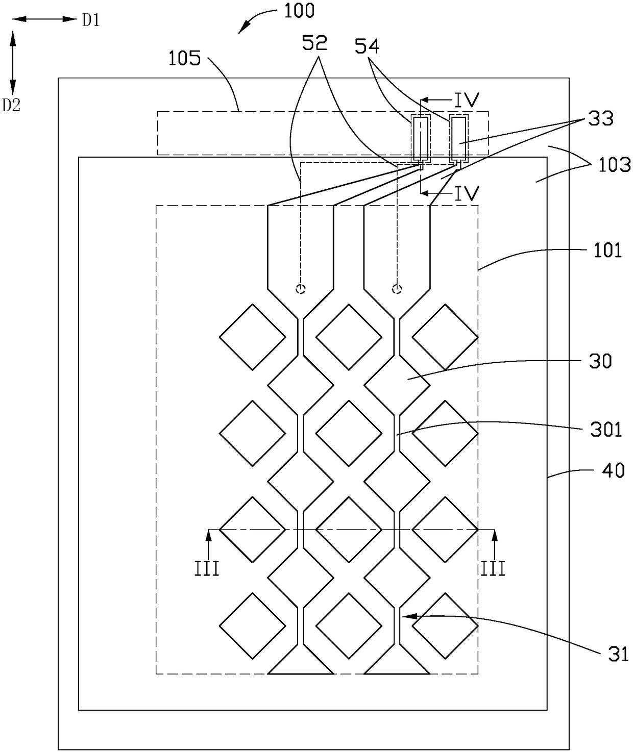 Touch panel and touch display device employing same