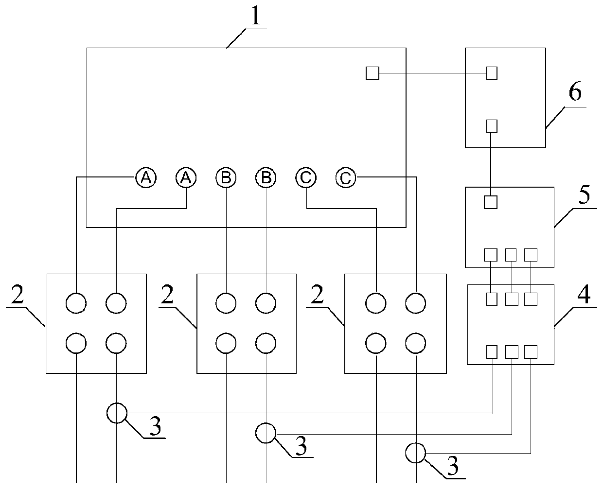 A three-phase power system