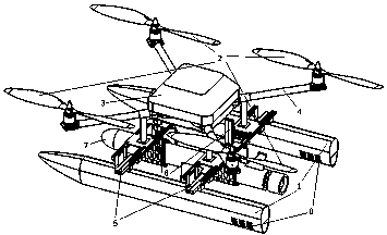 An air carrying, deploying and recovering system of a small underwater vehicle