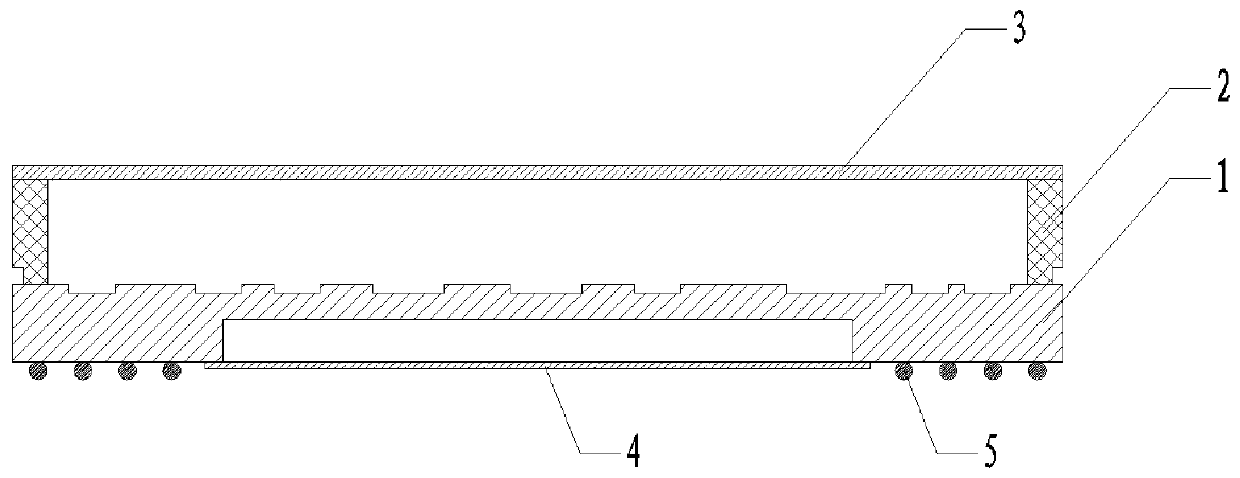 Ceramic double-sided three-dimensional integrated architecture and packaging method of ultra-wideband RF microsystem