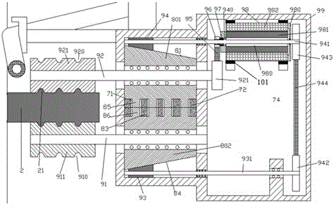 Automatic cleaning and maintaining device with good damping effect for bridge