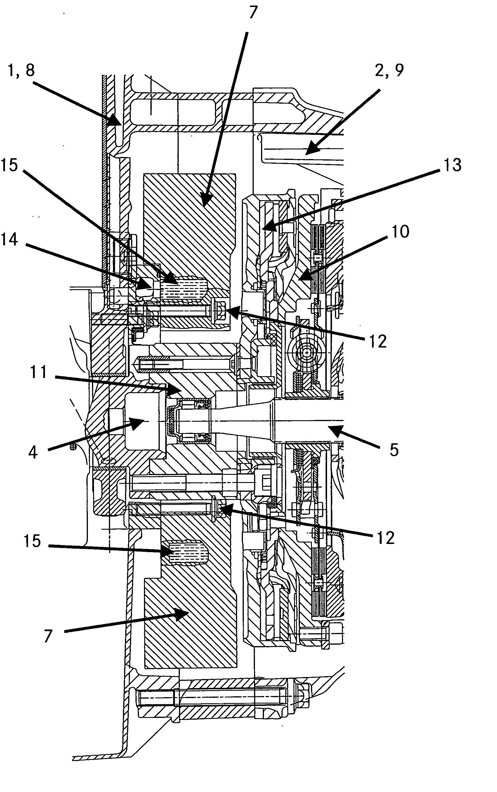 Drive system for a motor vehicle comprising an electric machine