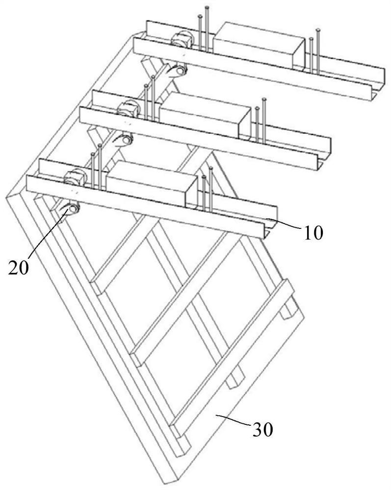 Formwork moving device for climbing formwork and construction method thereof