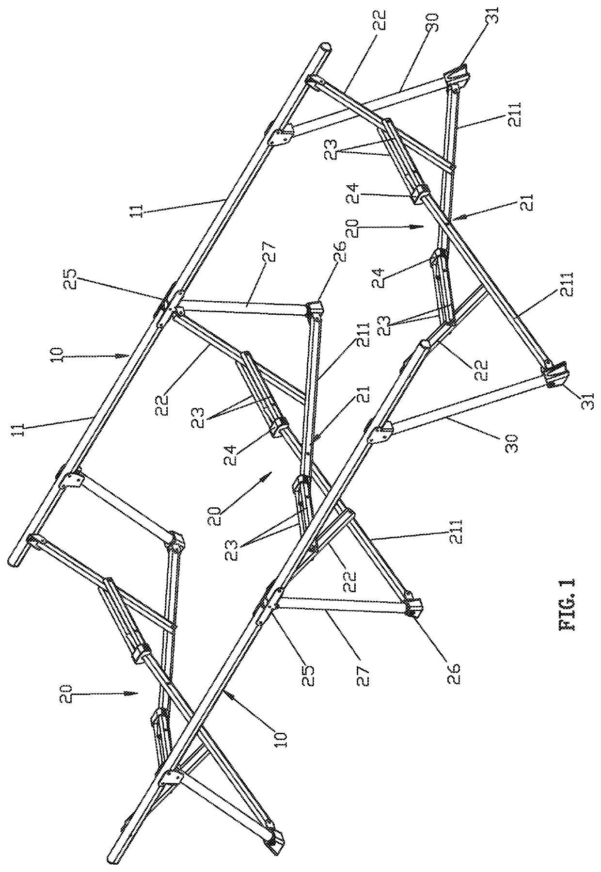 Self locking folding bedstead