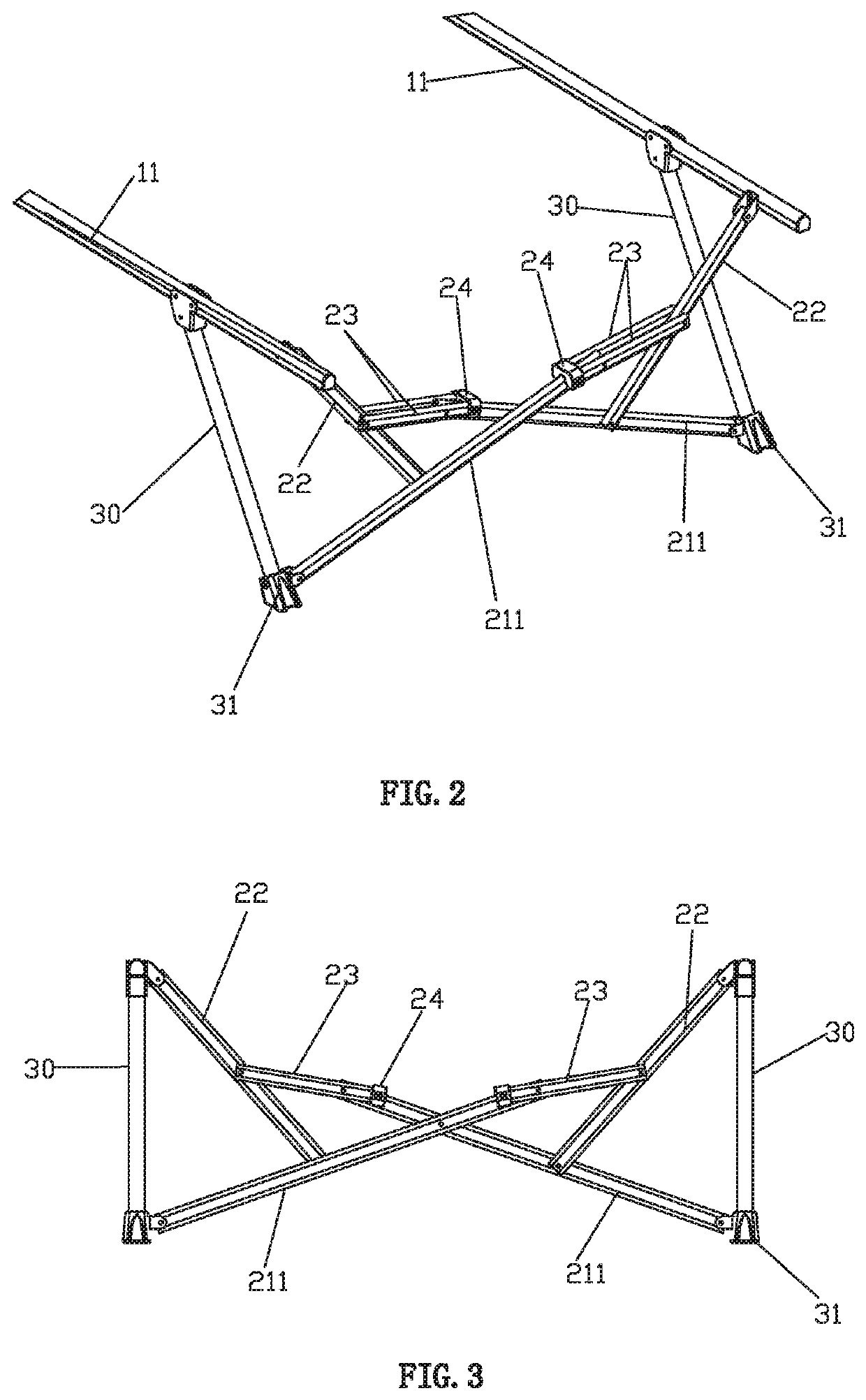 Self locking folding bedstead