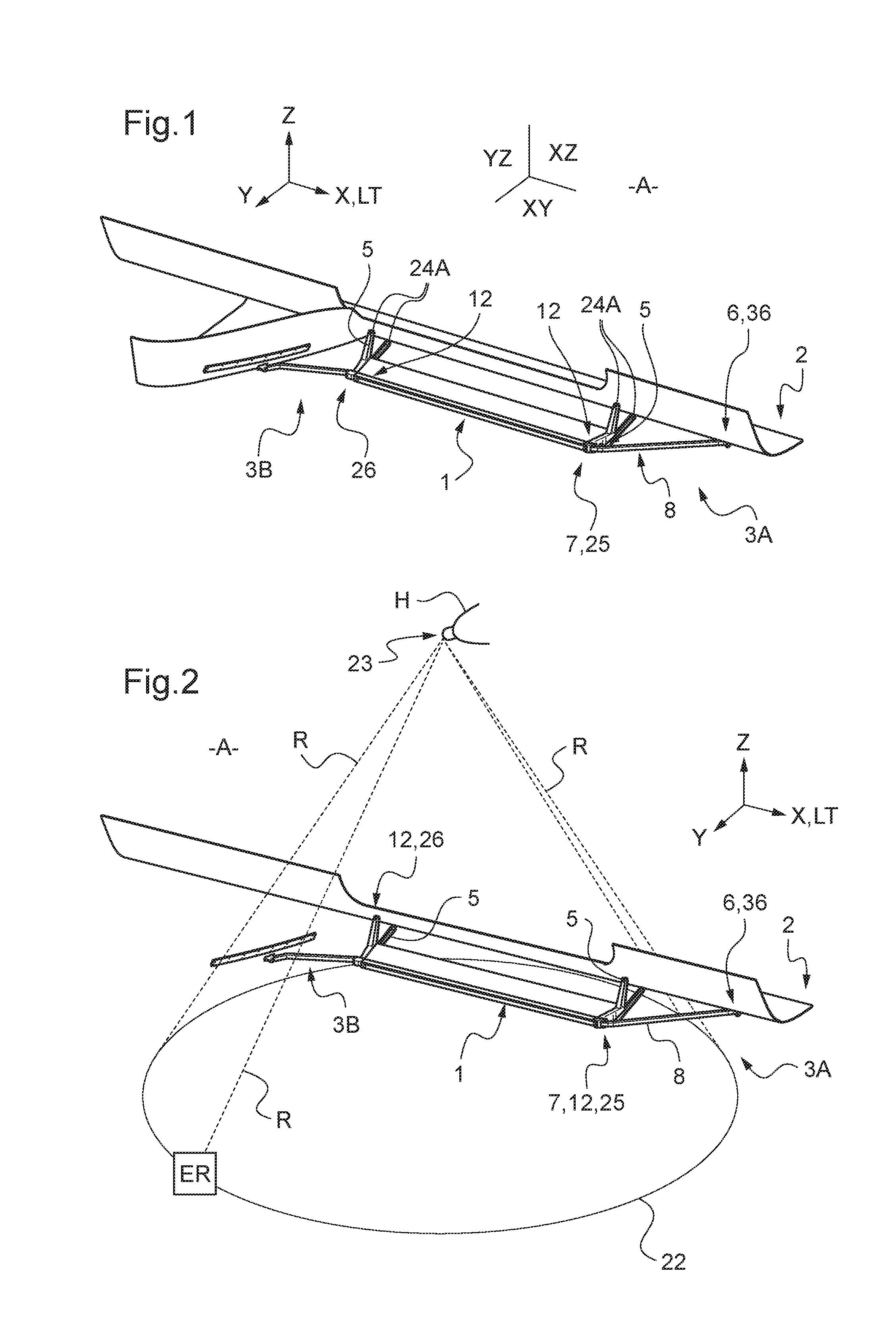 Deflector assembly for an aircraft