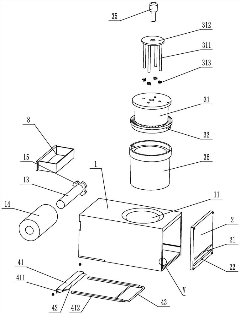 Potato chip detumescence device and using method thereof