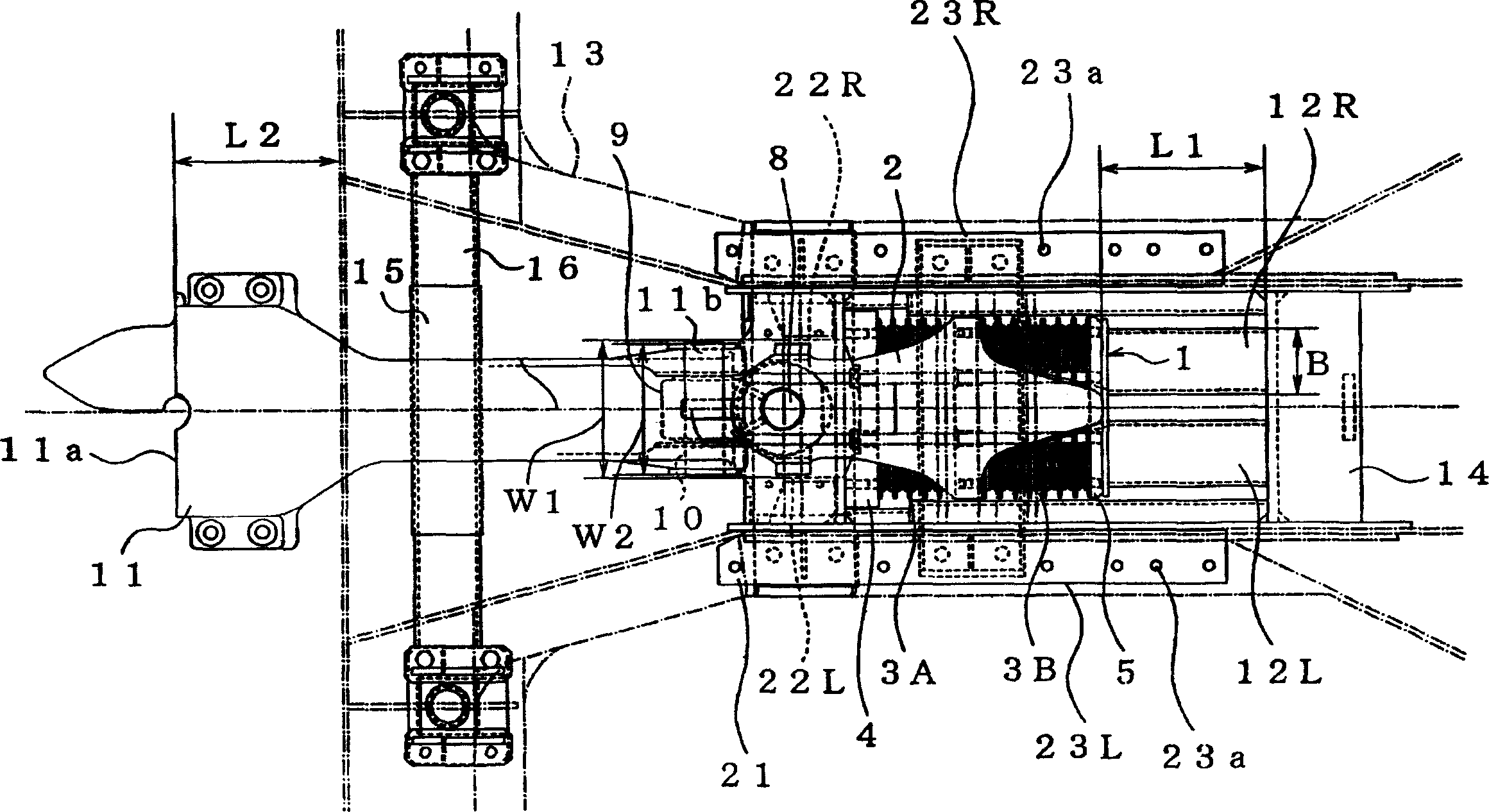 Mounting structure of rubber buffer for connector of stock