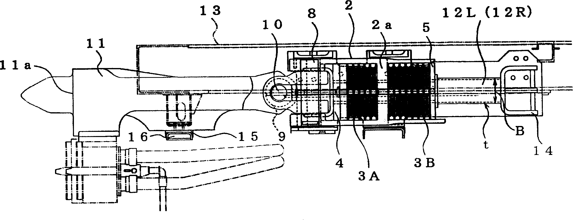 Mounting structure of rubber buffer for connector of stock