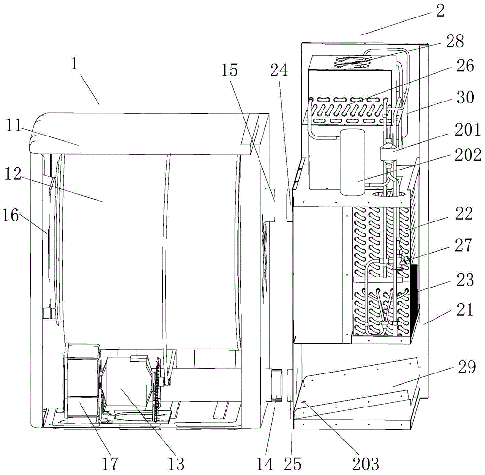 Heat-pump module and clothes dryer