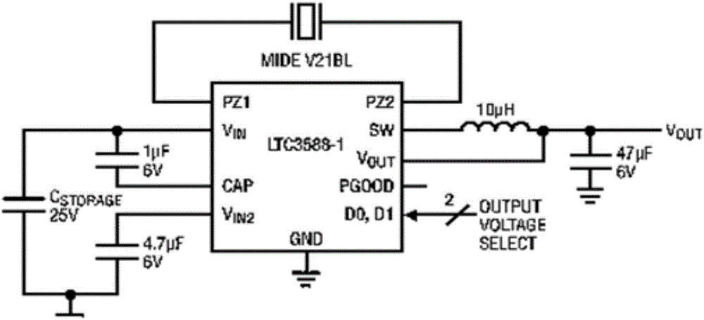 Piezoelectric automatic power supply method and device for wireless mouse