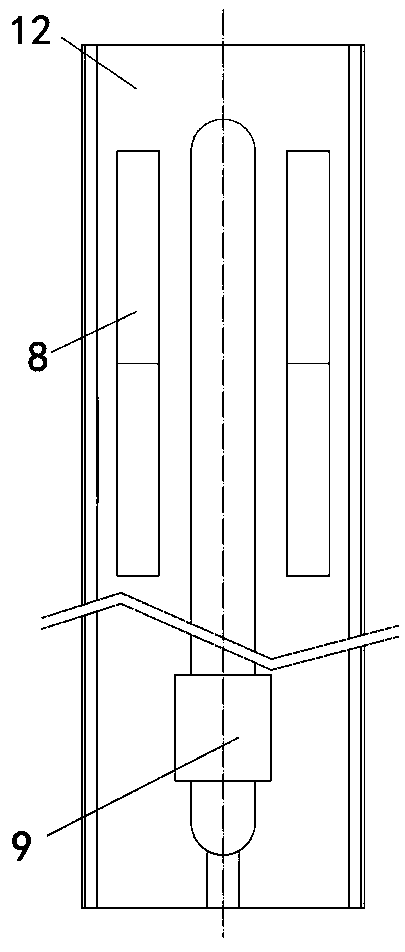 A water-cooling device for the main ditch of a blast furnace tapping ditch and its installation and use method