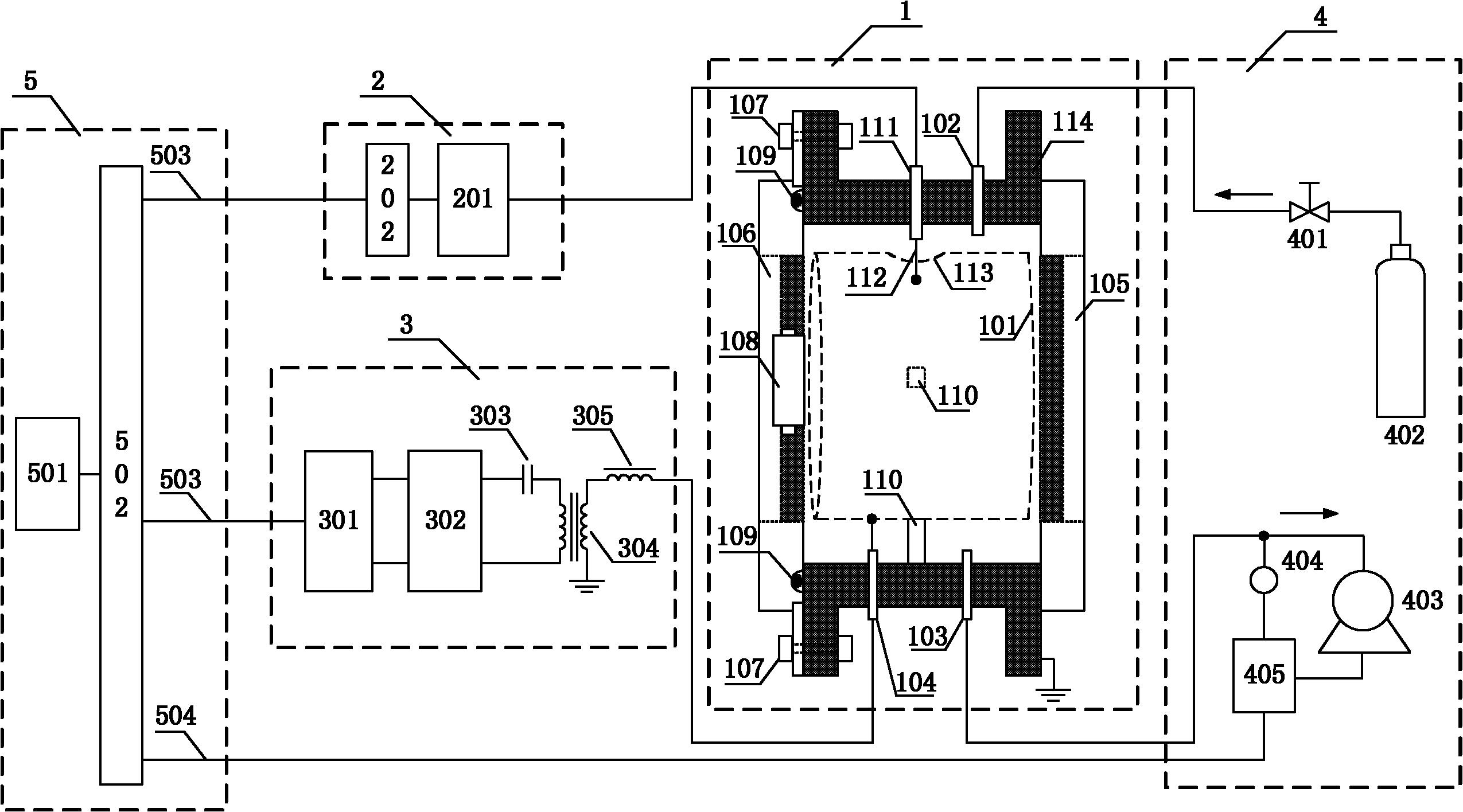 Electron density control system of large-area uniform plasmas