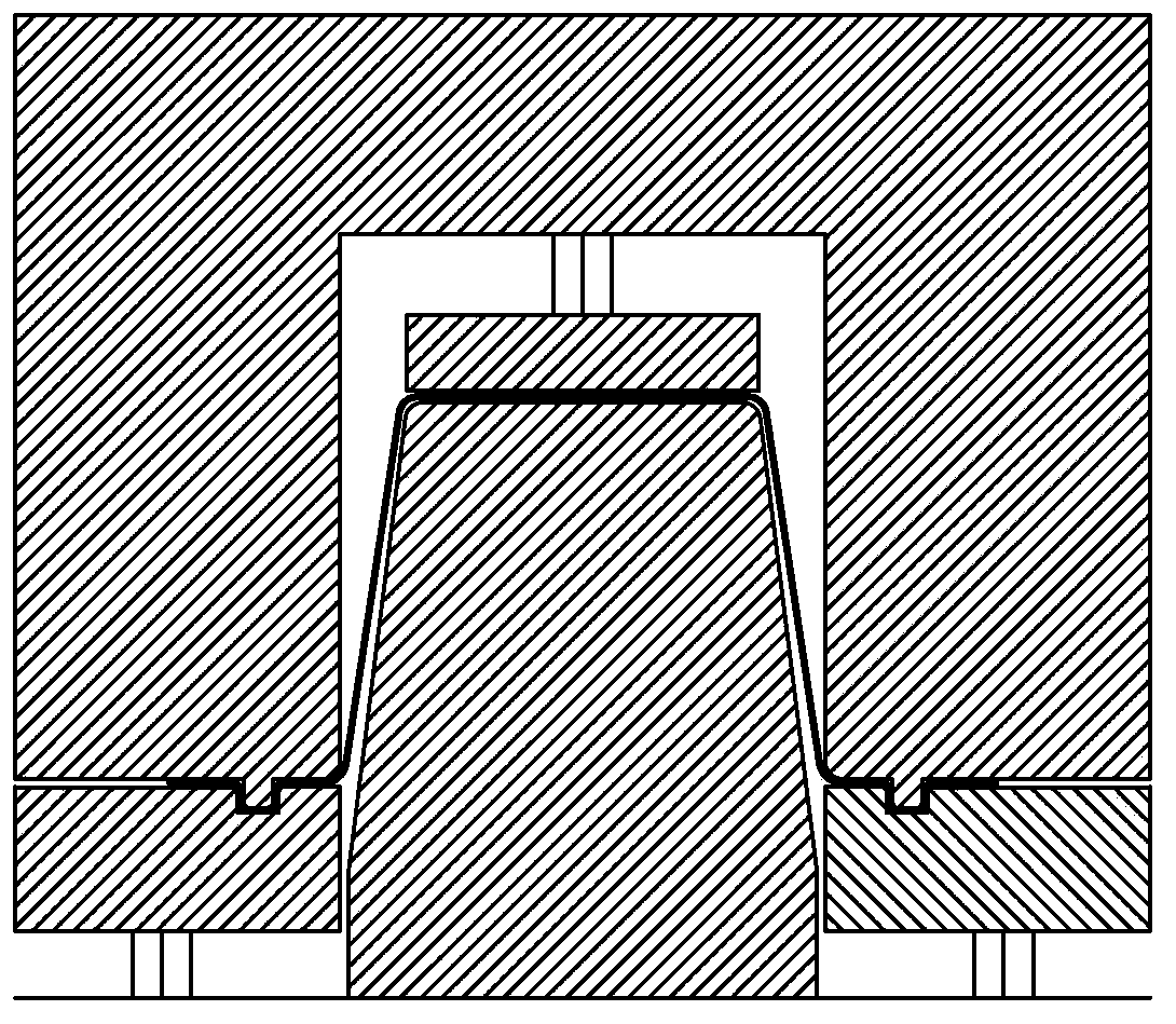 Device for eliminating warping rebound of side wall of stamped component and edge pressing technology