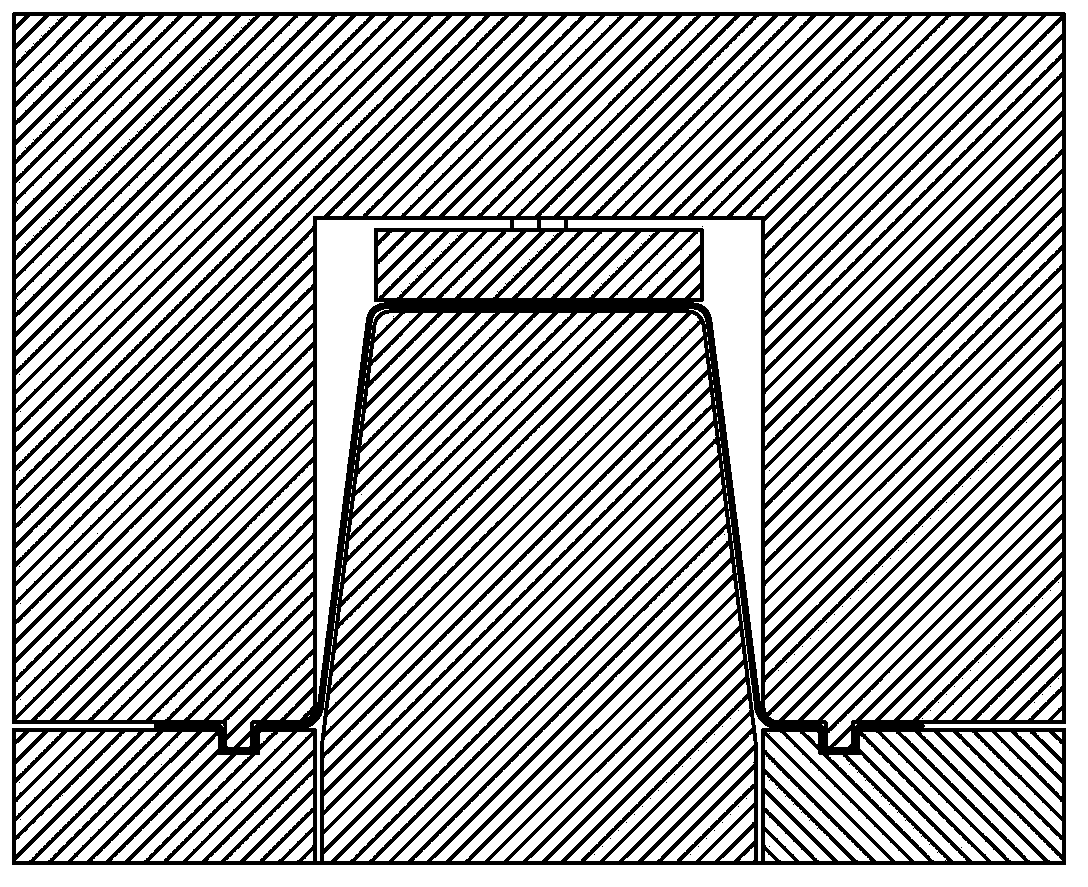 Device for eliminating warping rebound of side wall of stamped component and edge pressing technology