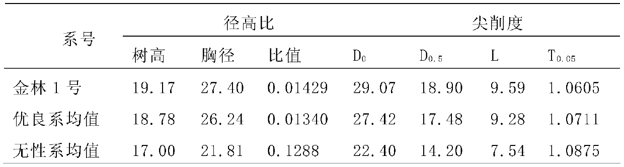 Method for selecting improved variety Jinlin No.1 of fir timber forest