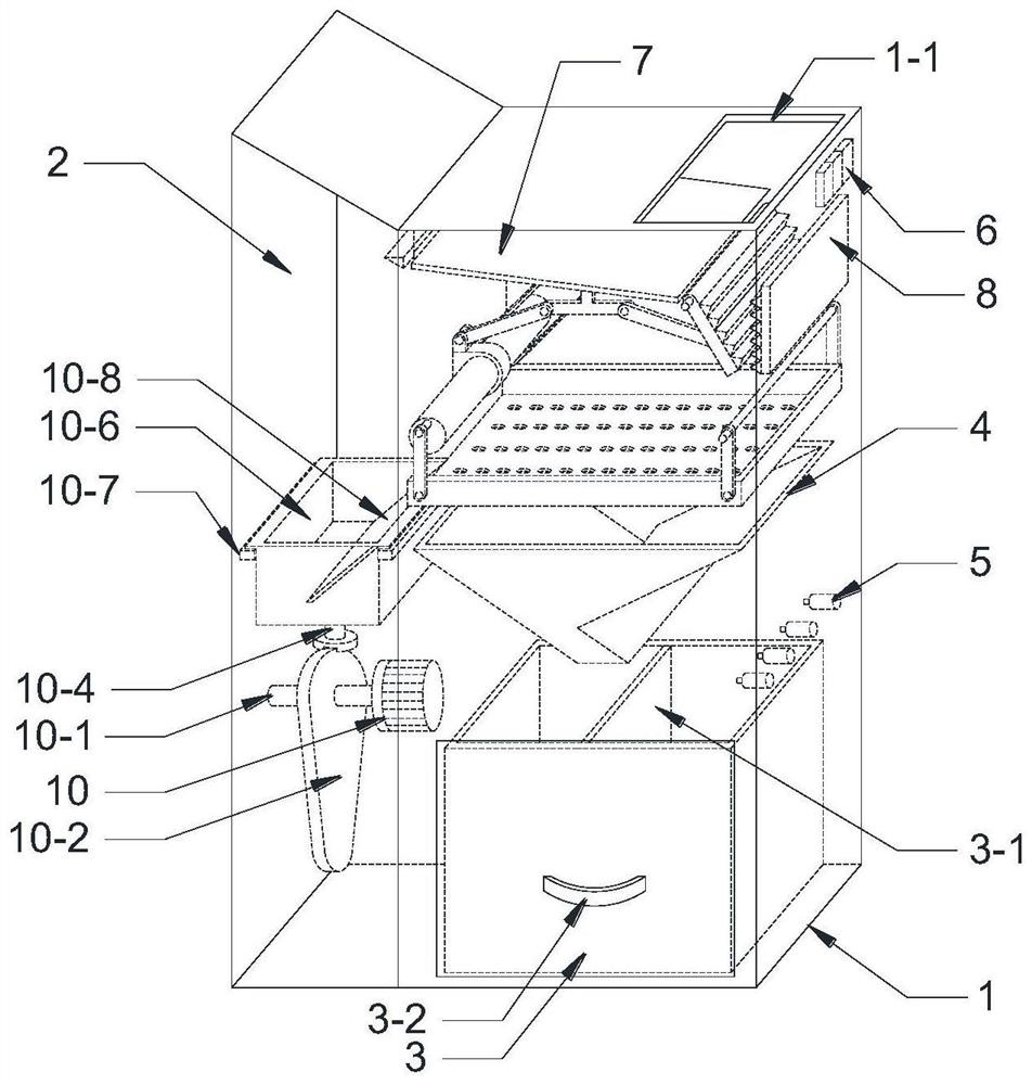 An automatic crushing and screening device for port chemical ore inspection