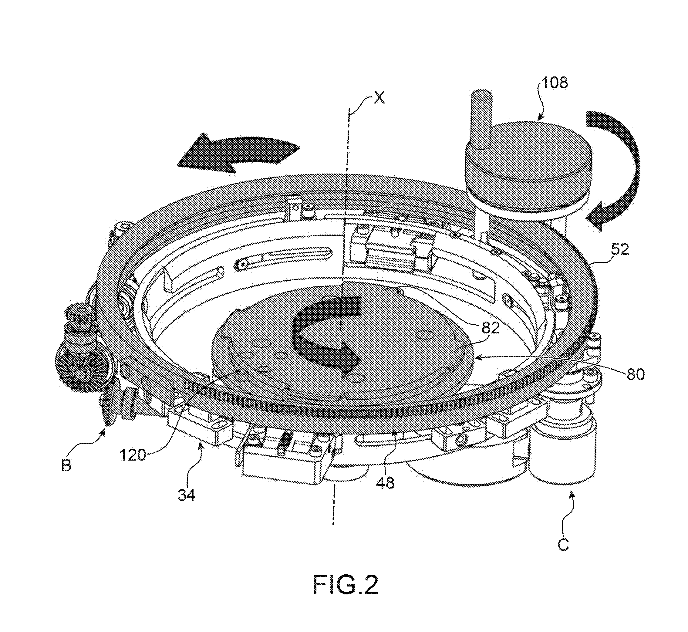 Device providing fluidtight connection in two enclosed volumes comprising means of holding prior to connection